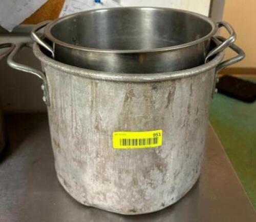 DESCRIPTION: (2) STOCK POTS SIZE: SEE PHOTOS LOCATION: KITCHEN QTY: 2