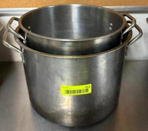 DESCRIPTION: (2) STOCK POTS SIZE: SEE PHOTOS LOCATION: KITCHEN QTY: 2