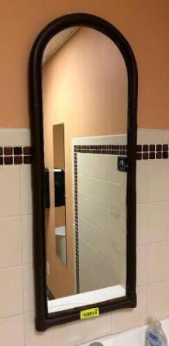 DESCRIPTION: FRAMED MIRROR SIZE: 16"X38" LOCATION: FAMILY BATHROOM QTY: 1
