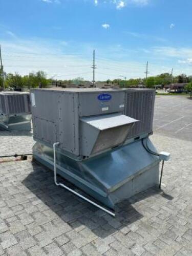 DESCRIPTION: CARRIER 7.5 TON GAS HEAT AND ELECTRIC COOLING UNIT BRAND / MODEL: CARRIER 48TCED08A2G5A0A0A0 ADDITIONAL INFORMATION 208/230 VOLT, 3 PHASE