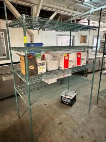 DESCRIPTION: 60" X 24" FOUR TIER WIRE SHELF ADDITIONAL INFORMATION CONTENTS ARE NOT INCLUDED SIZE 60" X 24" X 72" LOCATION: BAY 6 QTY: 1