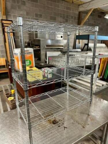 DESCRIPTION: 24" X 12" THREE TIER WIRE MINI SHELF LOCATION: BAY 6 QTY: 1