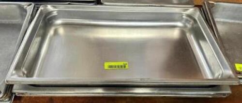 DESCRIPTION: (6) FULL SIZE STAINLESS INSERTS ADDITIONAL INFORMATION 2" DEEP LOCATION: BAY 6 THIS LOT IS: SOLD BY THE PIECE QTY: 6
