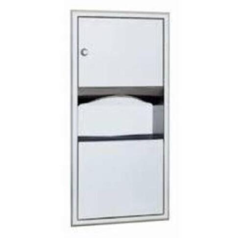 DESCRIPTION: (1) DISPENSER WASTE RECEPTACLE COMBINATION COMMERCIAL PAPERTOWEL DISPENSER BRAND/MODEL: BOBRICK RETAIL$: $200.00 EA QTY: 1