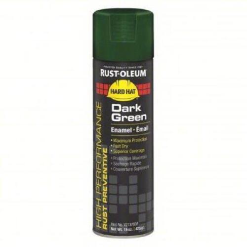 DESCRIPTION: (4) RUST PREVENTATIVE SPRAY PAINT BRAND/MODEL: RUST-OLEUM #2FP63 INFORMATION: DARK GREEN RETAIL$: $14.76 EA QTY: 4