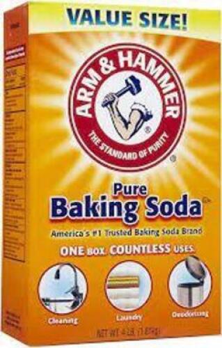 DESCRIPTION: (2) PURE BAKING SODA BRAND/MODEL: ARM AND HAMMER RETAIL$: $5.99 EA SIZE: 4 LB QTY: 2