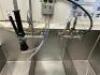 DESCRIPTION: 76" RIGHT SIDE THREE WELL SOIL TABLE W/ SPRAY NOZZLE AND FAUCET. ADDITIONAL INFORMATION RIGHT SIDE. SEE ADDITIONAL PHOTOS LOCATION: KITCH - 5
