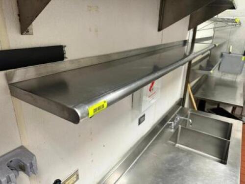 DESCRIPTION: 8' X 12" STAINLESS WALL SHELF SIZE 8' X12" LOCATION: KITCHEN QTY: 1