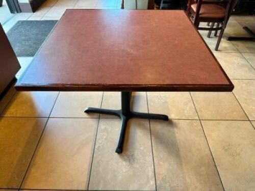 DESCRIPTION: 36" X 36" COMPOSITE TABLE SIZE 30" X 30" LOCATION: FRONT QTY: 1