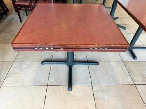 DESCRIPTION: 36" X 36" COMPOSITE TABLE W/ DROP LEAF SIDES SIZE 30" X 30" LOCATION: FRONT QTY: 1