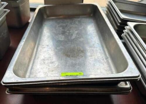 DESCRIPTION: (6) FULL SIZE STAINLESS INSERTS ADDITIONAL INFORMATION 2" DEEP LOCATION: FRONT THIS LOT IS: SOLD BY THE PIECE QTY: 6