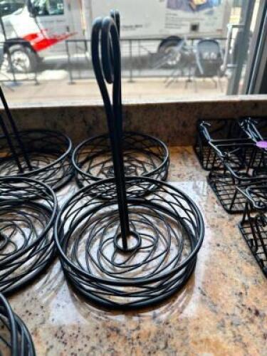DESCRIPTION: (18) WIRE TABLE CADDYS LOCATION: FRONT THIS LOT IS: SOLD BY THE PIECE QTY: 18
