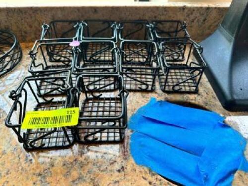DESCRIPTION: (10) SQUARE METAL SUGAR CADDYS LOCATION: FRONT THIS LOT IS: ONE MONEY QTY: 1