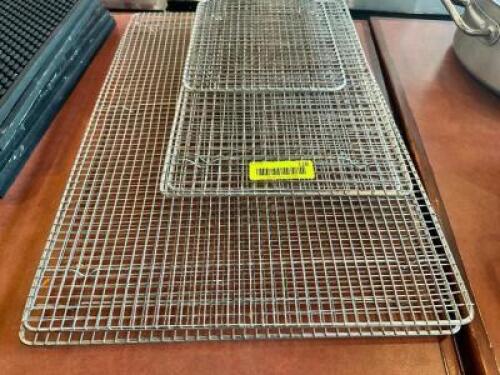 DESCRIPTION: (5) ASSORTED WIRE COOLING RACKS LOCATION: FRONT THIS LOT IS: ONE MONEY QTY: 1