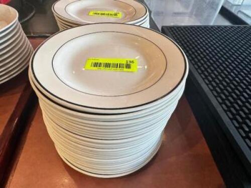 DESCRIPTION: (16) 7 3/4" CHINA PLATES LOCATION: FRONT THIS LOT IS: SOLD BY THE PIECE QTY: 16
