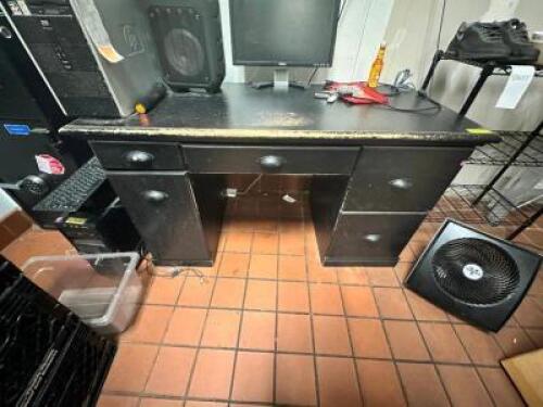 DESCRIPTION: 60" WOODEN DESK ADDITIONAL INFORMATION CONTENTS ARE NOT INCLUDED LOCATION: KITCHEN QTY: 1