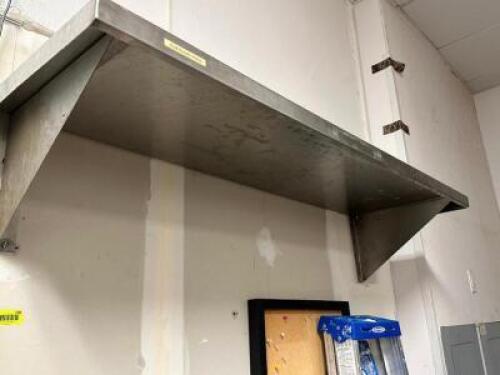 DESCRIPTION: 60" X 12" WALL MOUNTED STAINLESS SHELF SIZE 60" X 12" LOCATION: KITCHEN QTY: 1
