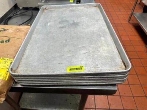 DESCRIPTION: (7) FULL SIZE SHEET PANS LOCATION: KITCHEN THIS LOT IS: SOLD BY THE PIECE QTY: 7