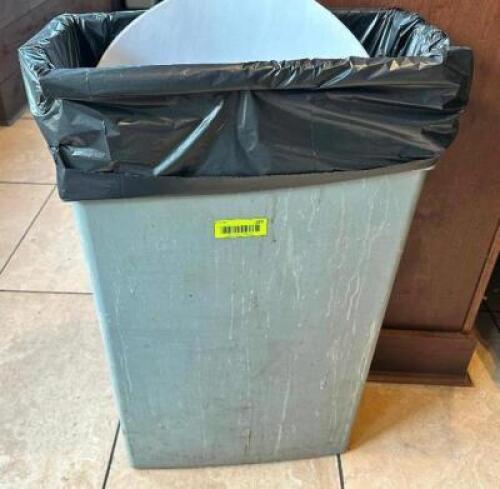 DESCRIPTION: 20 GALLON BAR SIDE TRASH CAN LOCATION: FRONT QTY: 1