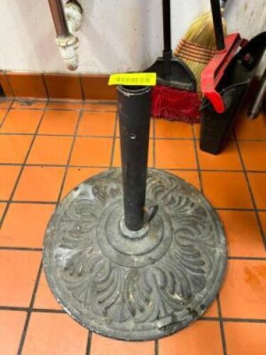 DESCRIPTION: (2) HEAVY DUTY UMBRELLA STANDS LOCATION: KITCHEN THIS LOT IS: SOLD BY THE PIECE QTY: 2