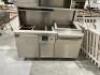 60" CUSTOM BUILT ALL STAINLESS (2) WELL WARMER, SINGLE DOOR COOLER, WITH STAINLESS OVERHEAD STORAGE. - 2