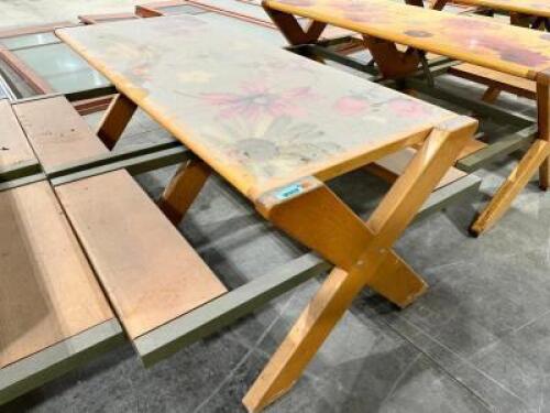 72" COMPOSITE PICNIC TABLE W/ BENCH SEATS