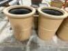 (2) 27" ROUND X 35" T PLASTIC MALL PLANTERS - 2