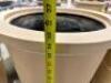 (2) 27" ROUND X 35" T PLASTIC MALL PLANTERS - 4
