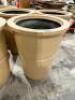 (2) 27" ROUND X 35" T PLASTIC MALL PLANTERS - 2