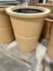 (4) 27" ROUND X 35" T PLASTIC MALL PLANTERS - 2