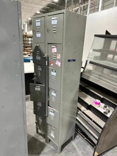 (4) 12 GROUP METAL LOCKER TOWERS - ASSORTED COLOR
