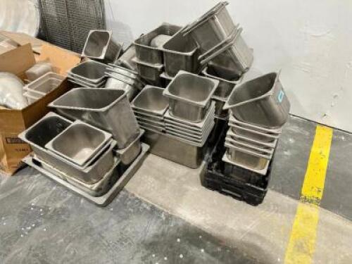 (1) LOT OF ASSORTED STAINLESS INSERTS.