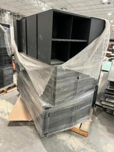 (2) PALLETS OF HALF SIZE METAL CABINET BASES / FILE CABINETS.
