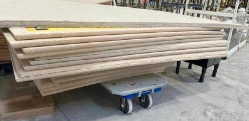 (16) ACOUSTICAL PANELS ON CART