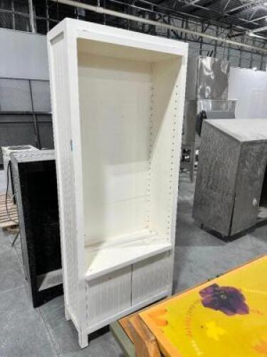 36" X 12" WOODEN DISPLAY CABINET.