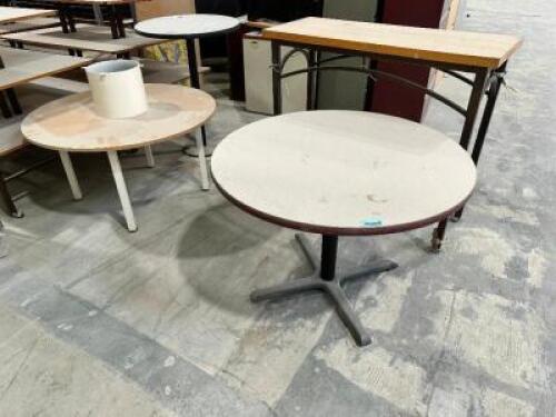 (4) ASSORTED DISPLAY TABLES