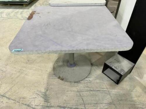 (3) 36" X 36" PURPLE COMPOSITE TABLES