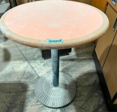 (4) 24" ROUND TABLES W/ HEAVY DUTY BASES