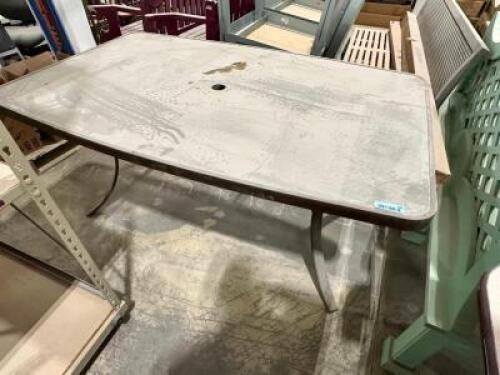 60" GLASS TOP PATIO TABLE