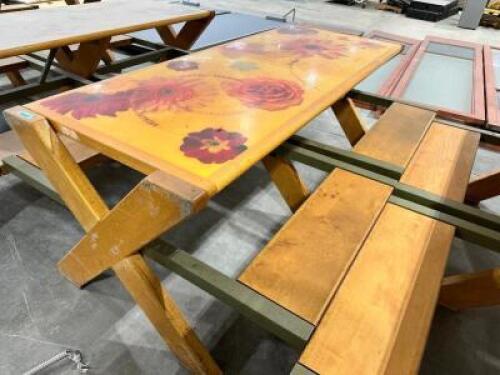 72" COMPOSITE PICNIC TABLE W/ BENCH SEATS