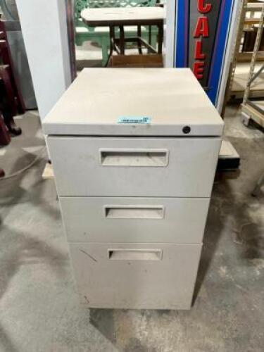 THREE DRAWER HALF SIZE FILE CABINET