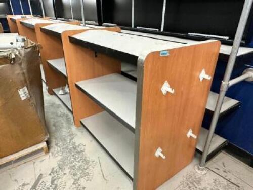 (4) 48" ROLL ABOUT DOUBLE SIDED DISPLAY RACKS