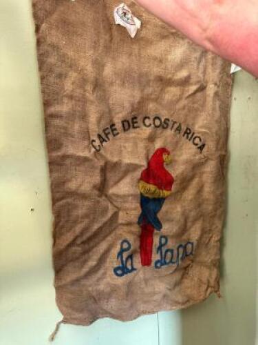 DESCRIPTION: BURLAP COFFEE BAG SIZE: 39"X27" QTY: 1