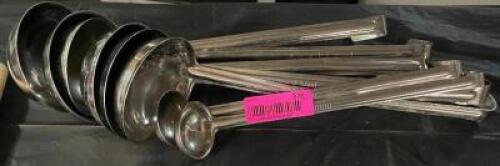 (9) ASSORTED STAINLESS LADLES