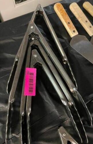 (4) STAINLESS TONGS