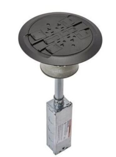 DESCRIPTION: (8) POKE THRU FLANGE AND SIDE HOLDER BRAND/MODEL: WIREMOLD #RC4CTCBK INFORMATION: BLACK IMAGES ARE FOR ILLUSTRATION PURPOSES ONLY AND MAY