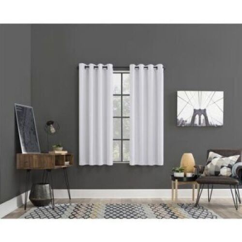 DESCRIPTION: (8) GROMMETED BLACKOUT CURTAIN BRAND/MODEL: S. LICHTENBERG SUN ZERO RETAIL$: $30.00 EA SIZE: 40X96 QTY: 8