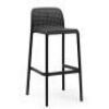 (5) LIDO FIBERGLASS RESIN ANTRACITE STACKABLE BAR STOOLS - 2