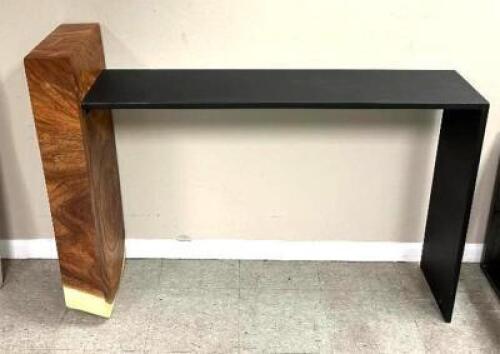 NATURAL CHAMCHA/BLACK 52" RECTANGULAR CONSOLE TABLE