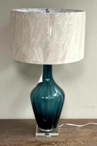 HAGANO BLUE GLASS TABLE LAMP